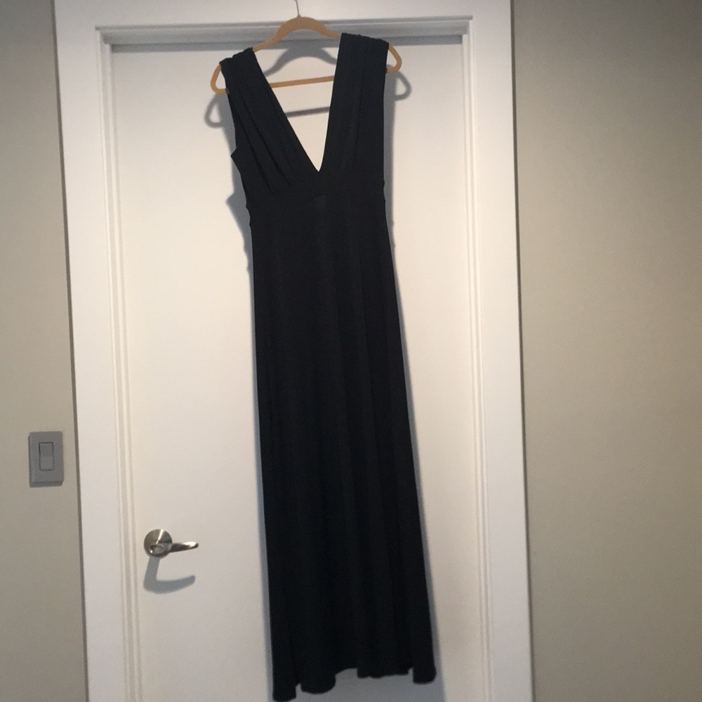 black maxi dress